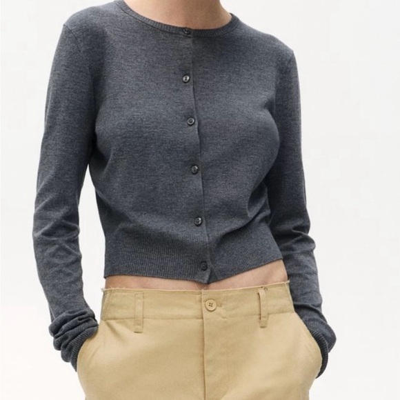 H&M, CARDIGAN, GREY, SIZE XXL, NWOT - Picture 2 of 9